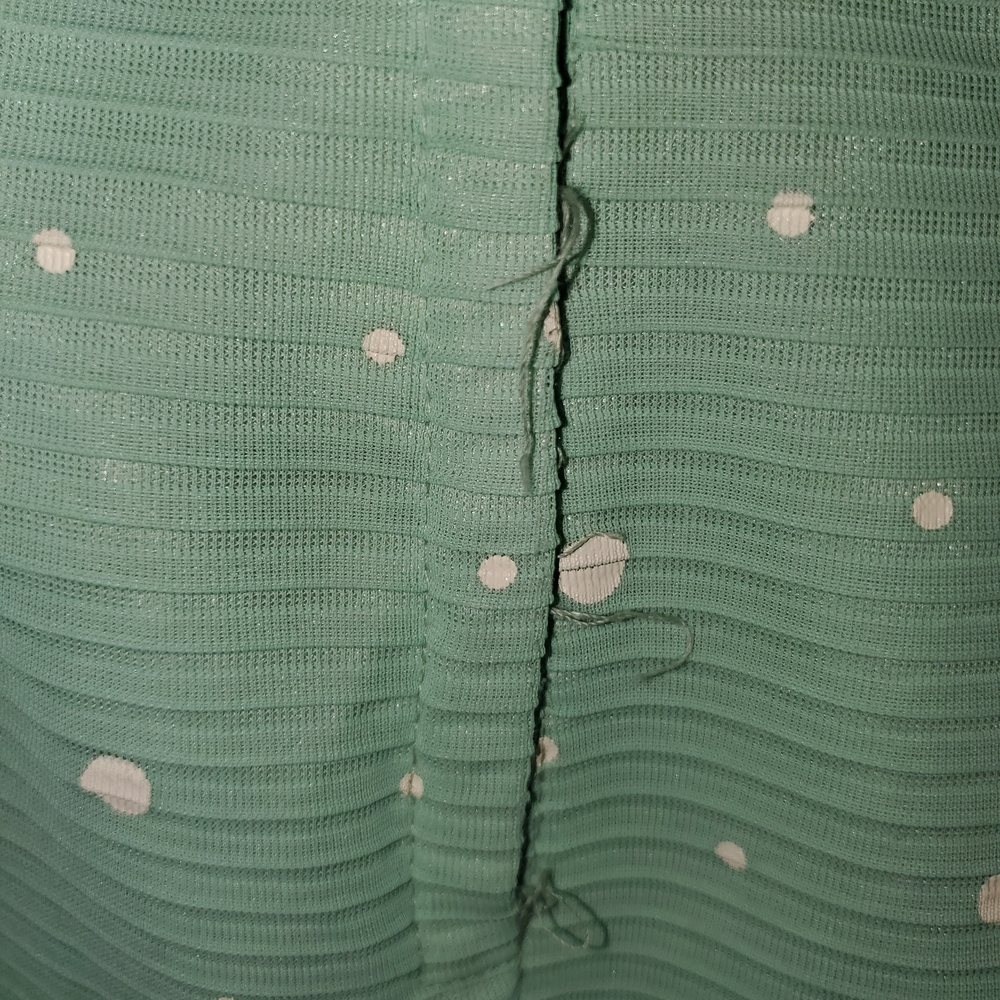 Chic Seafoam Green vintage size 18 Polka Dot Midi Dress - Picture 6 of 12